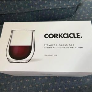 Corkcicle stemless glass set of 2
